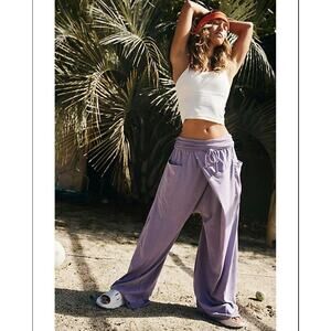 Free People FP Movement Hot Shot Sport Pants Steel Violet Womens Sz Large